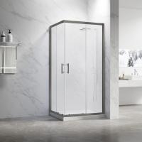 Душевой угол раздвижной Veconi Rovigo RV27GM-10090-01-C8 прямоугольный 100x90 стекла прозрачные, профиль оружейная сталь