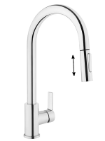 Смеситель для кухни VitrA Masterline A42145EXP без подключения к фильтру хром