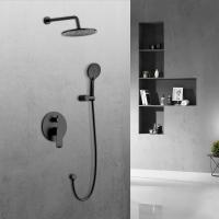 Душевая система со смесителем Vincea Esse VSFW-1E1MB монтаж встраиваемая в стену без термостата черный