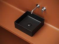 Раковина накладная квадратная  Ceramica Nova Element CN6068MB фарфор цвет черный матовый