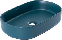 Раковина накладная овальная Allen Brau Fantasy 4.11022.PT керамика цвет зеленый