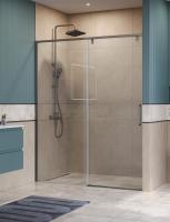Душевая дверь BelBagno Soft Close-1 SOFT_CLOSE-1-BF-1-160-C-GM 160 см стекла прозрачные, профиль оружейная сталь