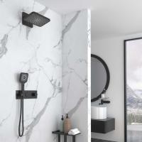 Душевая система со смесителем Vincea  VSFW-422TI4MB монтаж встраиваемая в стену с термостатом матовый черный