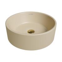 Раковина  круглая Grossman Color GR-3013BEM фаянс цвет бежевый матовый