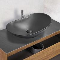 Раковина накладная овальная Vincea  VBS-508MA фарфор цвет темно-серый матовый