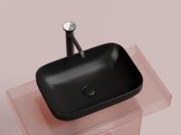 Раковина накладная прямоугольная Ceramica Nova Element CN6055MB фарфор цвет черный матовый