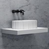 Раковина  овальная Abber STEIN AS2655 искусственный камень цвет белый матовый