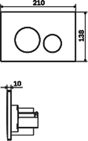 Кнопка смыва Am.Pm Pro L I049031 никель АБС-пластик
