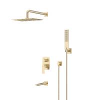 Душевая система со смесителем Lemark Ursus LM7222BG монтаж встраиваемая в стену без термостата брашированное золото