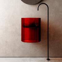 Раковина  круглая Abber Kristall AT2704Rubin полиэфирная смола цвет красный