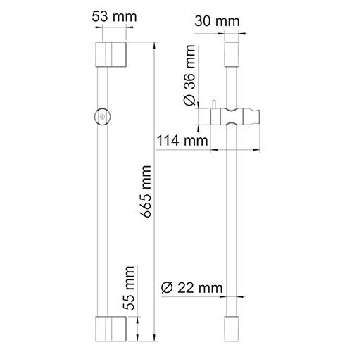 Держатель лейки Wasserkraft  A013 хром 