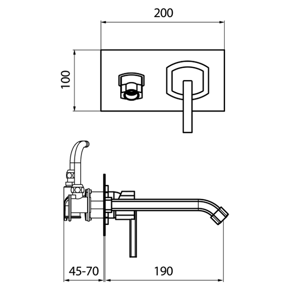 Смеситель для раковины Webert Azeta AZ830606015 хром