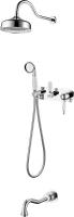 Душевая система со смесителем Boheme Tradizionale Chromo 268 монтаж встраиваемая в стену без термостата Chrome