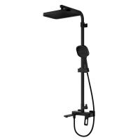 Душевая система со смесителем Raglo  R51.24.06 монтаж настенная без термостата черная матовая