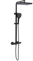 Душевая система со смесителем Allen Brau Infinity 3.0 5.21030-31 монтаж настенная без термостата черный матовый