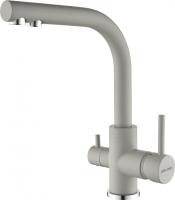Смеситель для кухни Paulmark Essen Es213011-GRS с подключением к фильтру серый дым