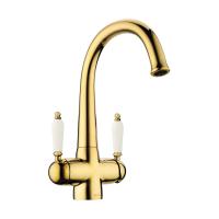 Смеситель для кухни Omoikiri Okinawa 2 4994253 с подключением к фильтру золото