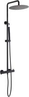 Душевая система со смесителем Allen Brau Fantasy 5.11001-31 монтаж настенная с термостатом черный матовый