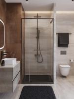 Душевая дверь складная Cezares Lux LUX-B-FS-11-100-C-GM 100 см стекла прозрачные профиль оружейная сталь