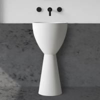 Раковина  круглая Abber STEIN AS2507 искусственный камень цвет белый матовый