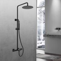 Душевая система со смесителем Vincea Vogue VSFS-1V1TMB монтаж настенная с термостатом черный