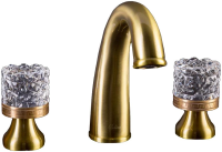 Смеситель для раковины Boheme Crystal 317-CRST бронза