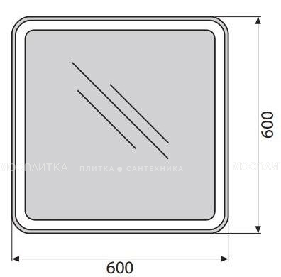 Зеркало с подсветкой BelBagno Marino SPC-MAR-600-600-LED-BTN 60x60 механический