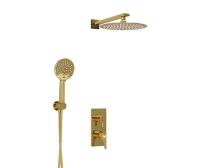 Душевая система со смесителем Wasserkraft  A71207 монтаж встраиваемая в стену без термостата золото