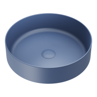 Раковина накладная круглая Omoikiri Mira 4972071 керамика цвет синий
