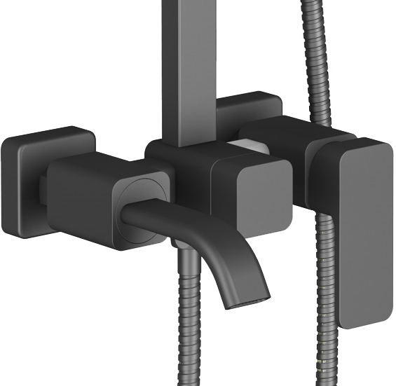 Душевая система со смесителем Timo Selene SX-1013/03 монтаж настенная без термостата черный