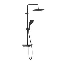 Душевая система со смесителем Damixa Merkur 940730300 монтаж настенная без термостата черный матовый