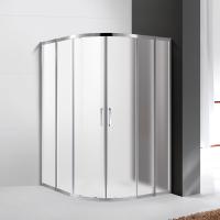 Душевой угол Cezares Molveno MOLVENO-R-22-80+30-P-Cr четверть круга  стекла рифленые, профиль хром