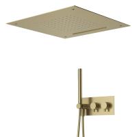 Душевая система со смесителем Cezares Leaf LEAF-DSIS-T-50-SR монтаж встраиваемая  в стену с термостатом sunrise