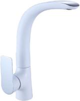 Смеситель для кухни Aquanet Arctic AF520-41СW без подключения к фильтру белый/хром