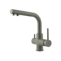 Смеситель для кухни Lemark Comfort LM3061PGS с подключением к фильтру серый шелк