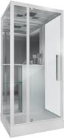 Душевая кабина с крышей Grossman  GR166 прямоугольная  90x100 стекла прозрачные, профиль белый