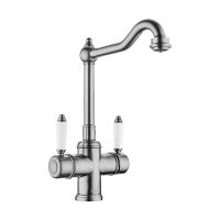 Смеситель для кухни Omoikiri Tottori 4994046 с подключением к фильтру античное серебро