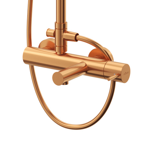 Душевая система со смесителем Cezares Leaf LEAF-CVDA-30-L-SS монтаж настенная без термостата sunset