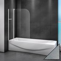 Шторка для ванны распашная  Cezares Relax RELAX-V-11-100/140-P-Bi-L 100 см, стекла рифленые, профиль серый