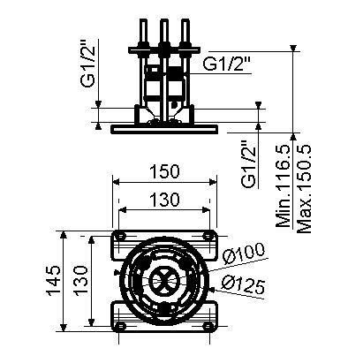 Встраиваемая часть смесителя Plumberia Selection IXO INTF0090  