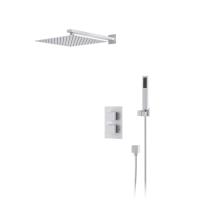 Душевая система со смесителем D&K Bayern.Liszt DA2515708A04 монтаж встраиваемая в стену с термостатом белый матовый