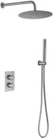 Душевая система со смесителем Allen Brau Priority 5.31013-BN монтаж встраиваемая в стену с термостатом брашированный никель