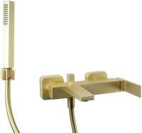 Смеситель для ванны или душа Webert Pegaso PE850101794 настенный 
без термостата золото матовое