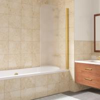 Шторка для ванны распашная  Vegas Glass EV Lux EV LUX 75 09 10 R 75 см, стекла матовые, профиль золото