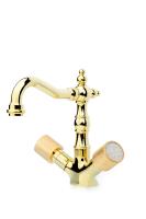 Смеситель для раковины Boheme Royal Cristal 292-Royal/CRST золото