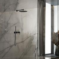 Душевая система со смесителем Vincea  VSFW-4G01MB монтаж встраиваемая в стену с термостатом матовый черный