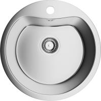 Кухонная мойка круглая Omoikiri Saroma 4993007 встраиваемая сверху сталь