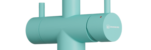 Смеситель для кухни Omoikiri Akita-S 4994436 с подключением к фильтру azur blue