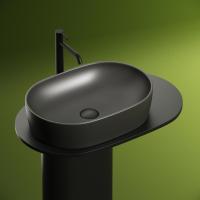 Раковина накладная овальная Ceramica Nova Element CN6047MDH фарфор цвет темно-серый матовый