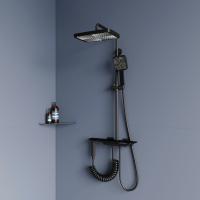 Душевая система со смесителем RGW Shower Panels 51140135-04 монтаж настенная с термостатом черный